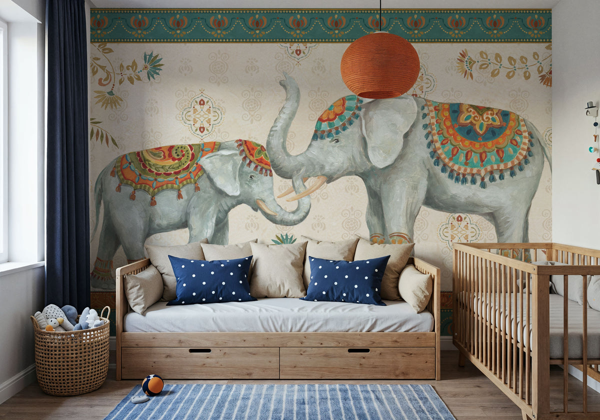 Elephant Walk I Mural Wallpaper - room preview 04
