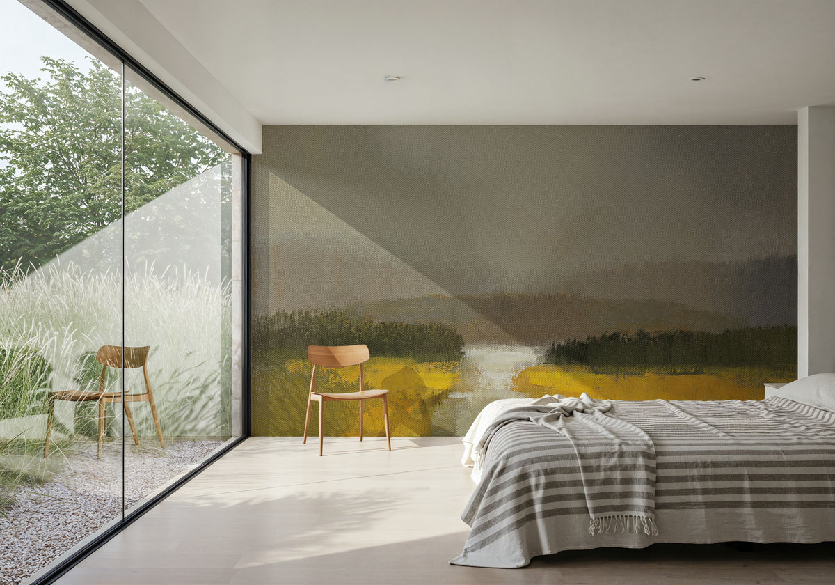Fog and Golden Fields Mural Wallpaper - room preview 04