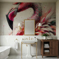 Watercolor Flamingo Mural Wallpaper - room preview 04