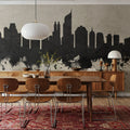 Jakarta Skyline Indonesia Concrete Mural Wallpaper - room preview 04