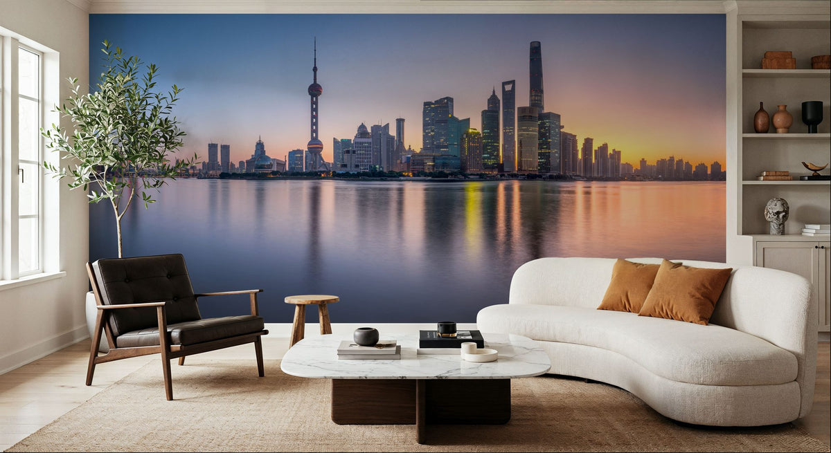 Pudong Sunrise Mural Wallpaper - room preview 04