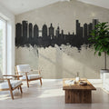 Oakland California Skyline Concrete Mural Wallpaper - room preview 04