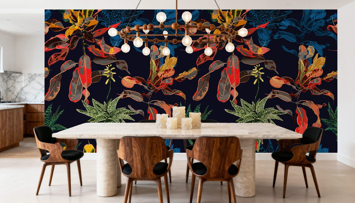 Exotic Plants Bloom Mural Wallpaper - room preview 05
