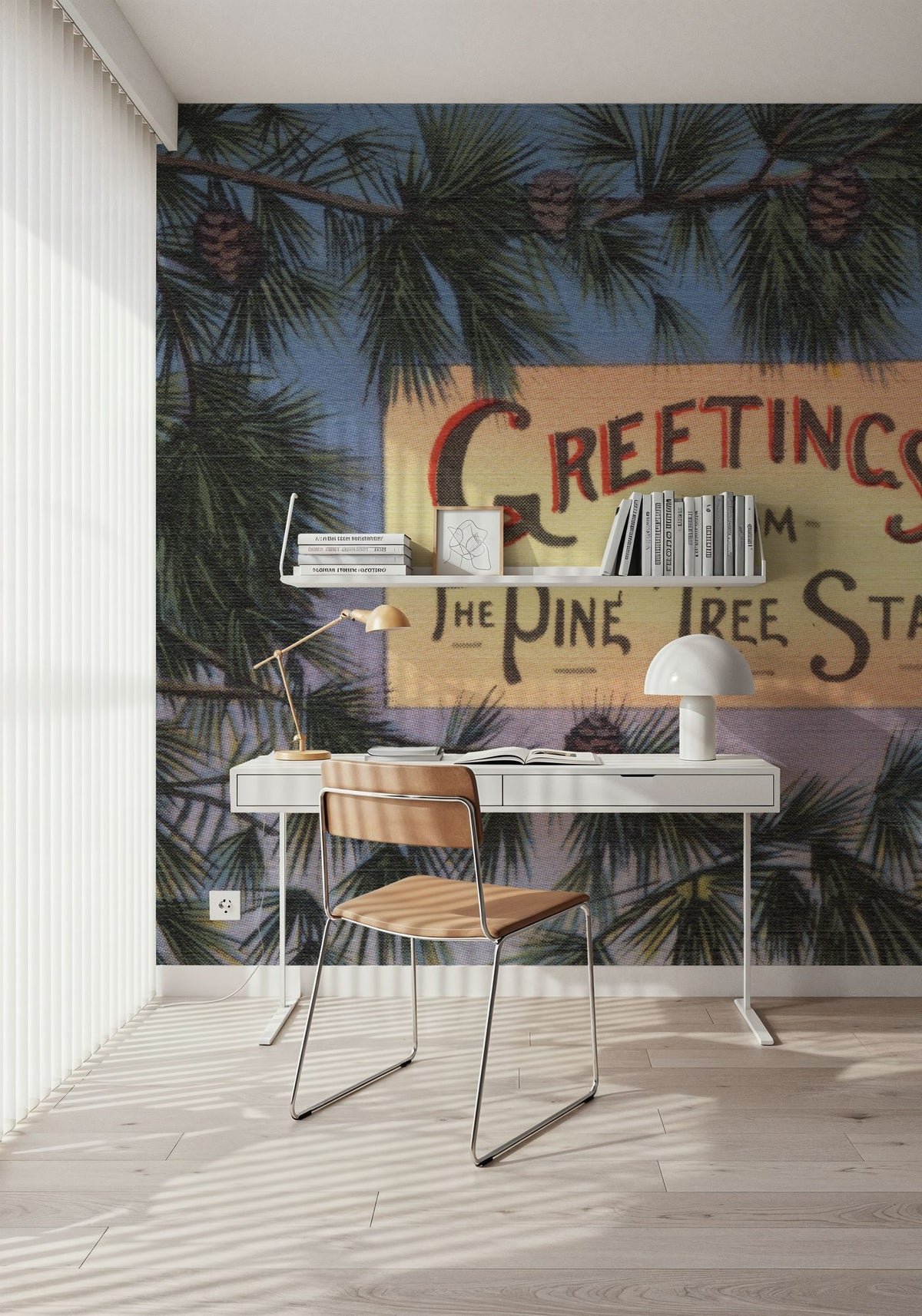 Greetings From Pine Tree State Mural Wallpaper - room preview 04