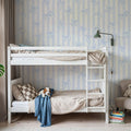 Coquette Stripes Baby Blue Mural Wallpaper - room preview 04