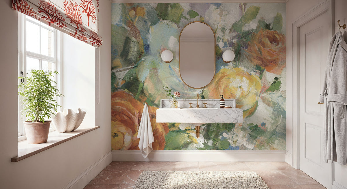 Blooming Splendor I Panel I Mural Wallpaper - room preview 04