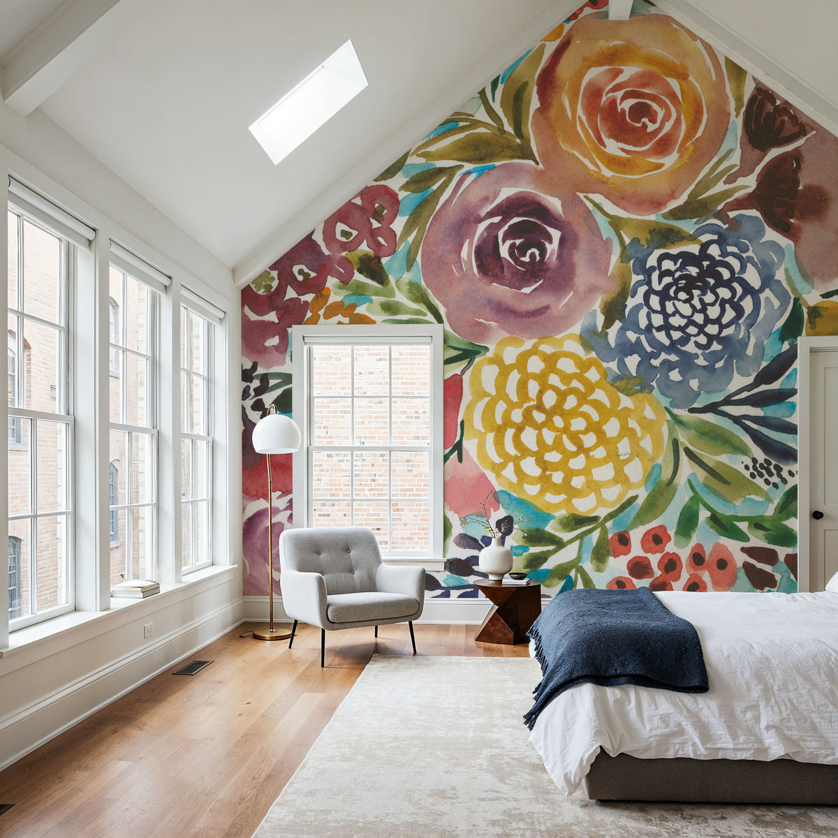 Floral Spray Mural Wallpaper - room preview 04