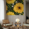 Big Sunflowers Mural Wallpaper - room preview 04