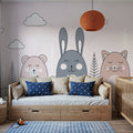 Sleeping Bunny Pink Mural Wallpaper - room preview 04