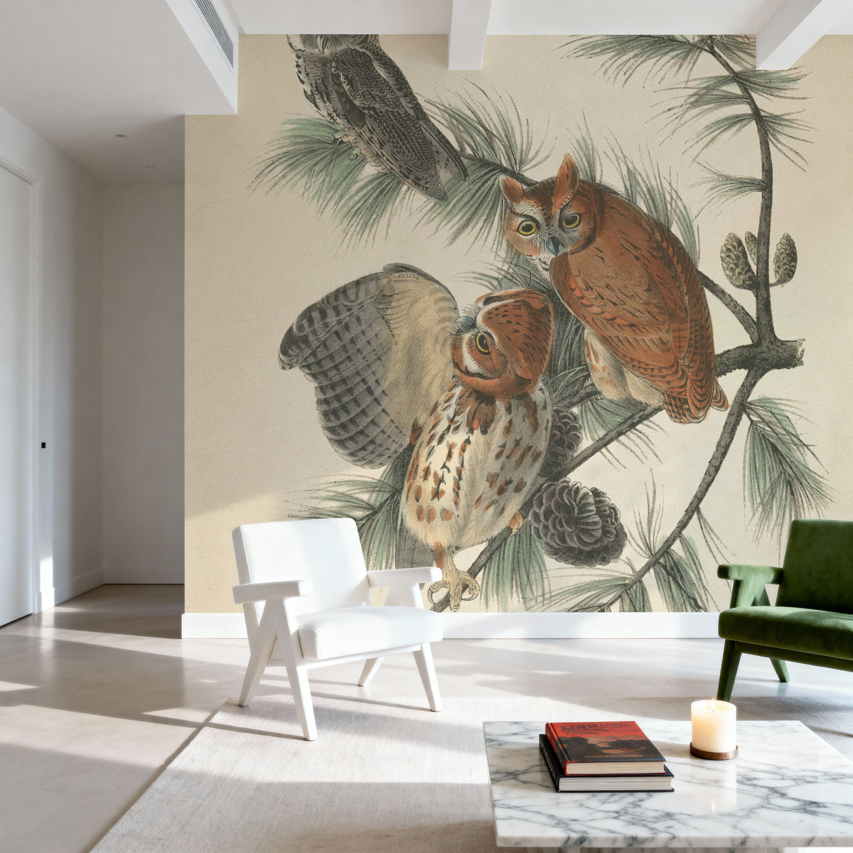 Forest Owls I Mural Wallpaper - room preview 04