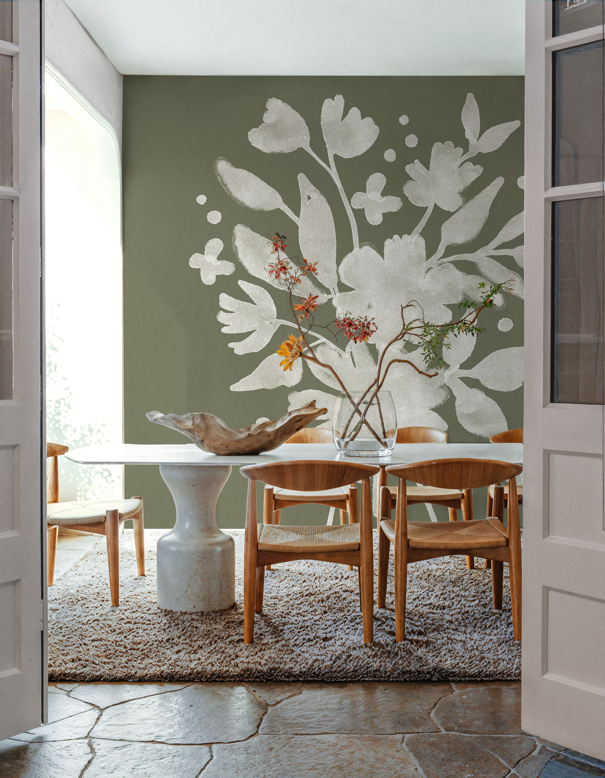Full Bloom IX Mural Wallpaper - room preview 04