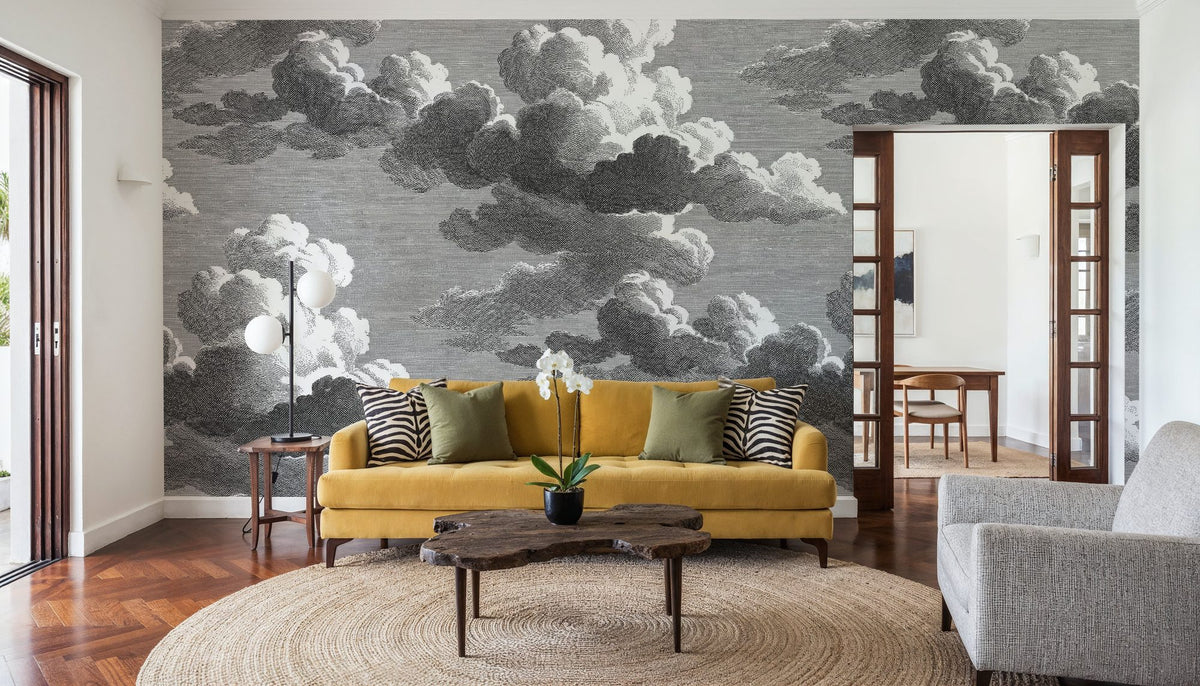 Intaglio Clouds, Storm Mural Wallpaper - room preview 04