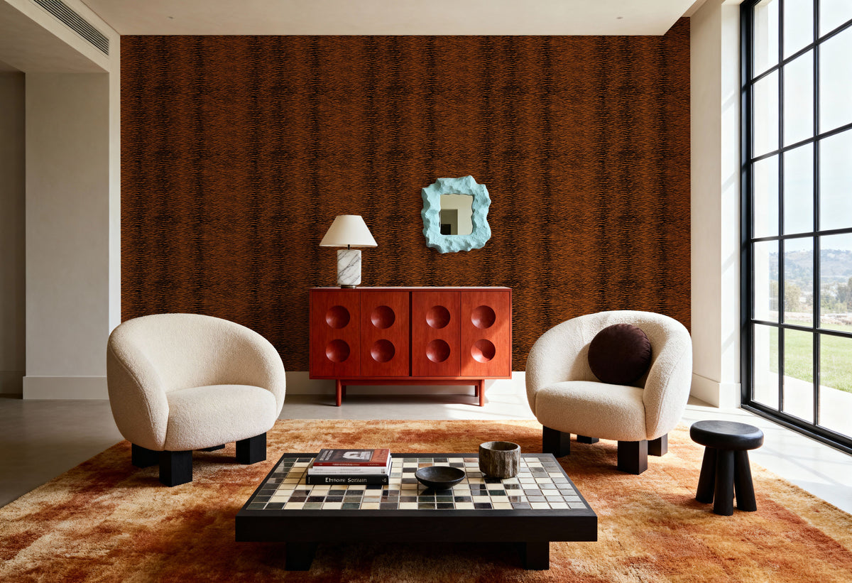 Panthera Tiger, Pumpkin Mural Wallpaper - room preview 04