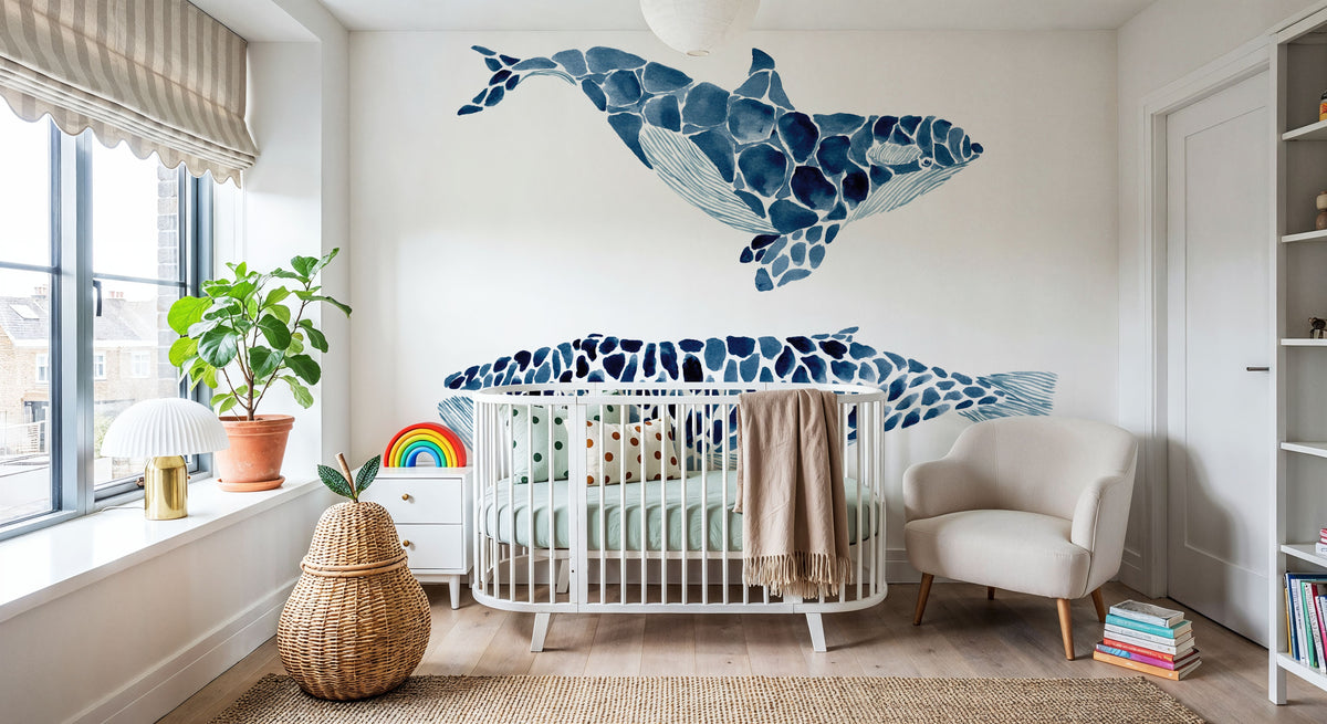 Two Whales Mural Wallpaper - room preview 04