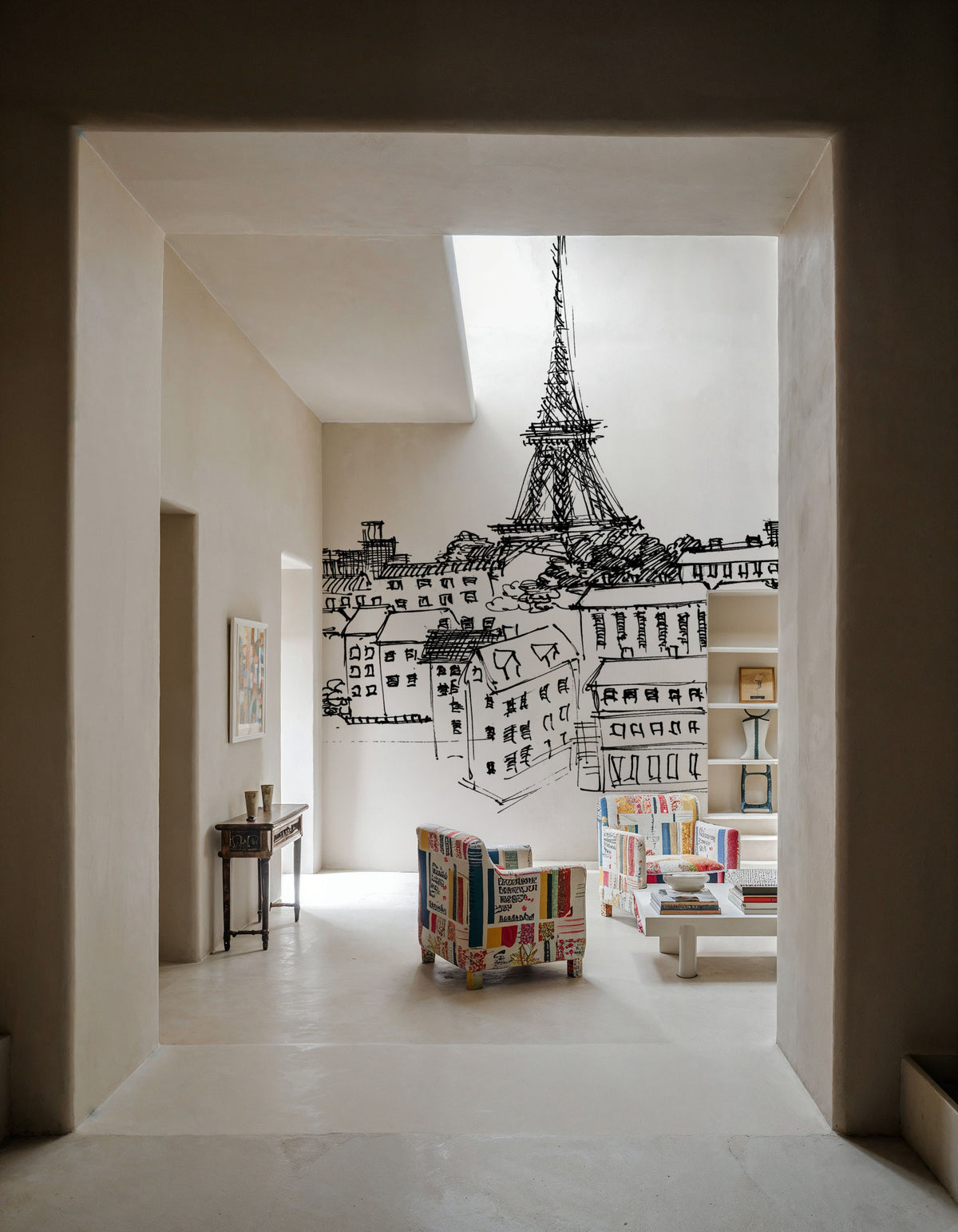 Paris Skyline IV Mural Wallpaper - room preview 04