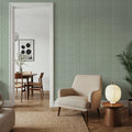 Faux Cloth Texture, Ocean Green Mural Wallpaper - room preview 04