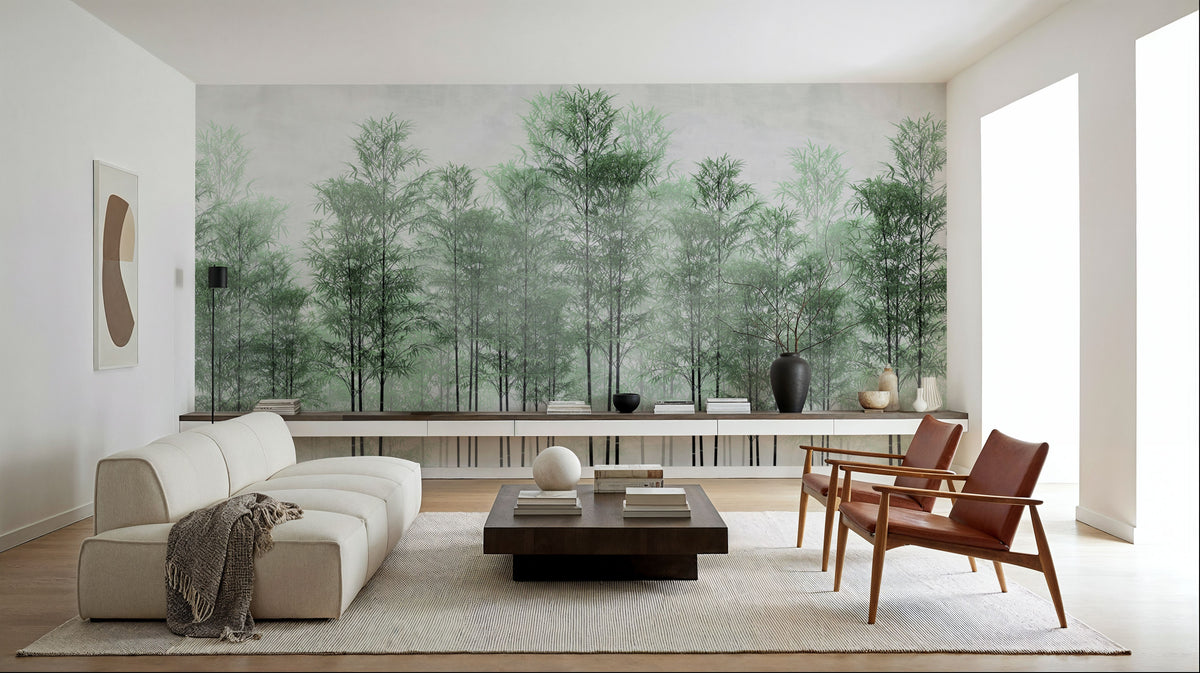 Bamboo Forest Mural Wallpaper - room preview 04