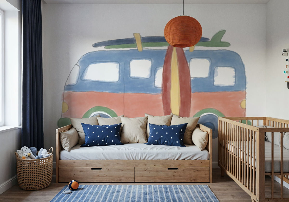Surf Bus No.2 Mural Wallpaper - room preview 04