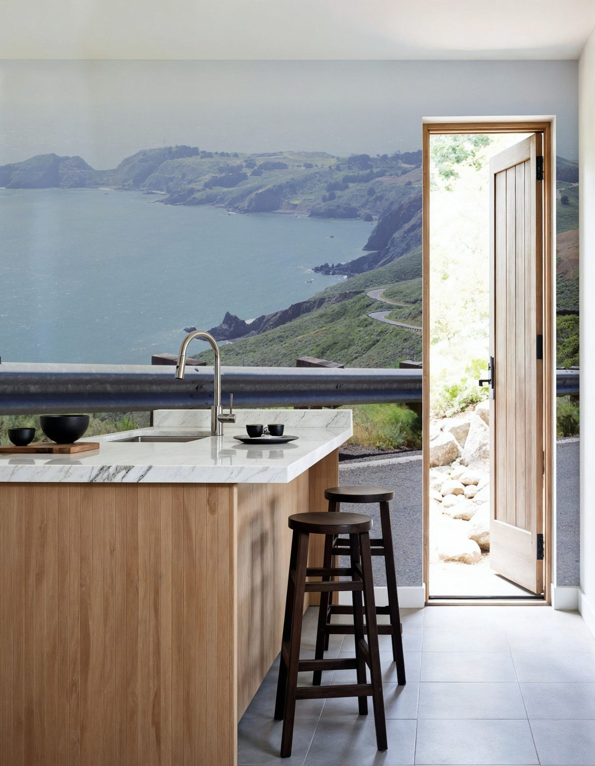 Coastal Highway Bend Mural Wallpaper - room preview 04
