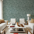 Root Wood, Green Mural Wallpaper - room preview 04