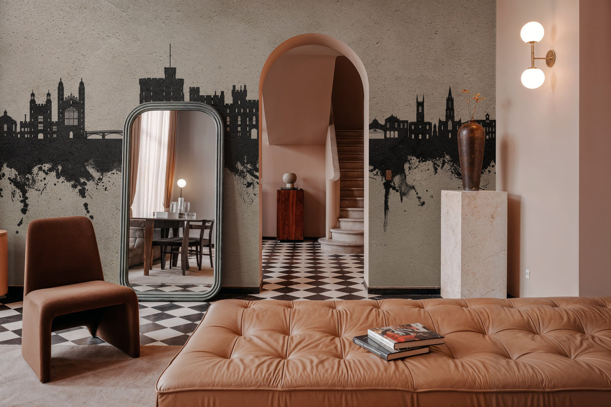 Windsor England Skyline Concrete Mural Wallpaper - room preview 04