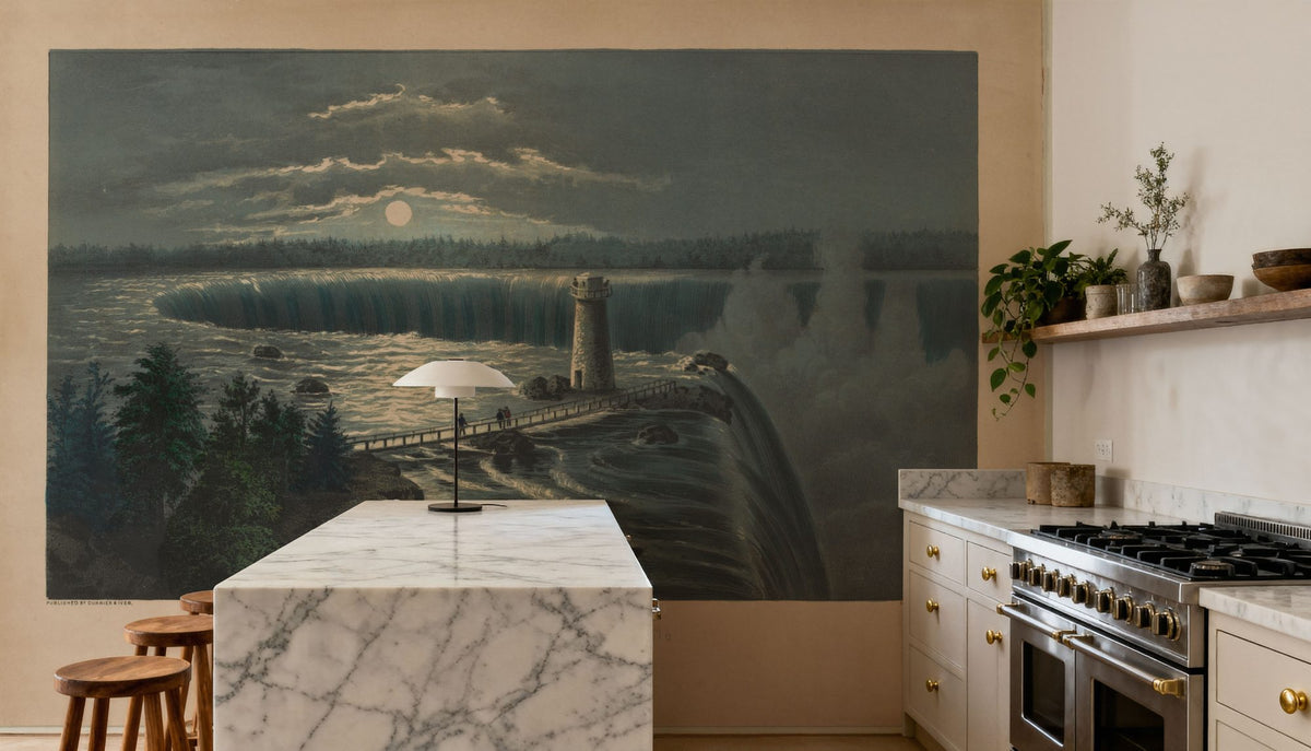 Niagara Falls 1860 Mural Wallpaper - room preview 04