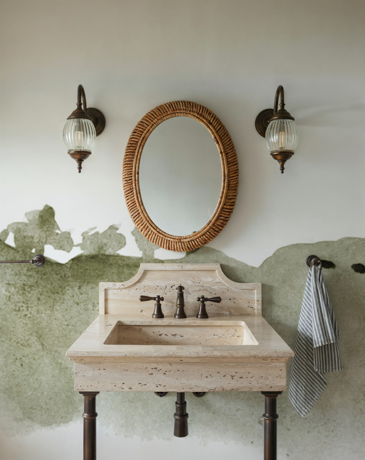 Tranquil Hillside, Olive Mural Wallpaper - room preview 04
