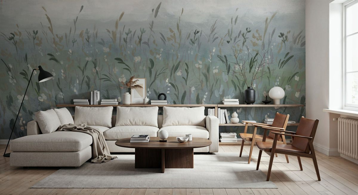 Misty Meadow Mural Wallpaper - room preview 04