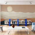 Mojave Mountains and Moon Mural Wallpaper - room preview 04