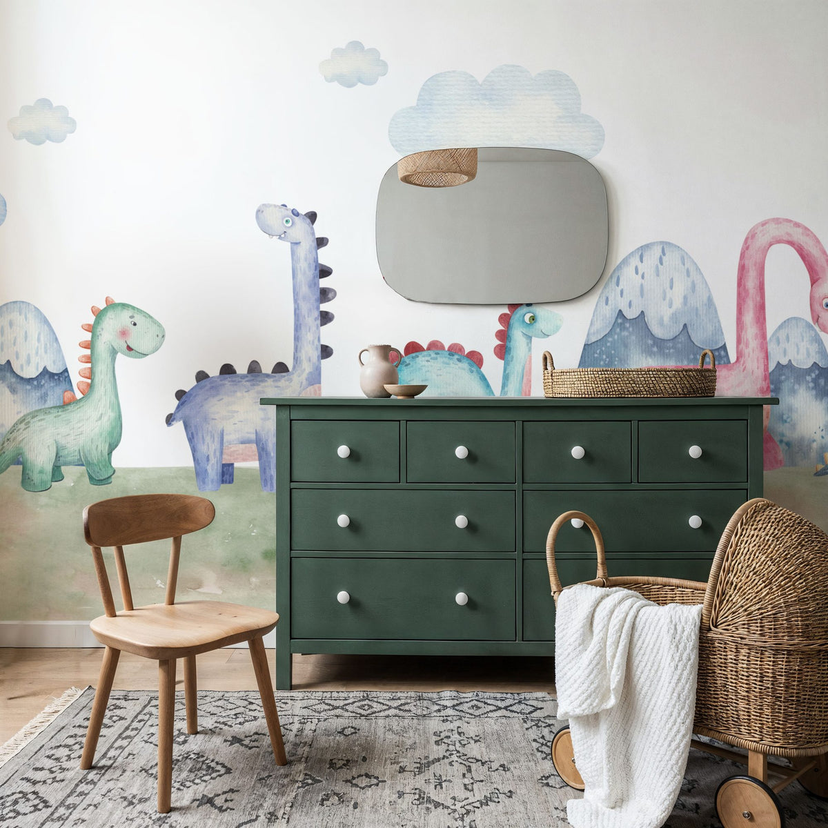 Dinosaur Walk Mural Wallpaper - room preview 05