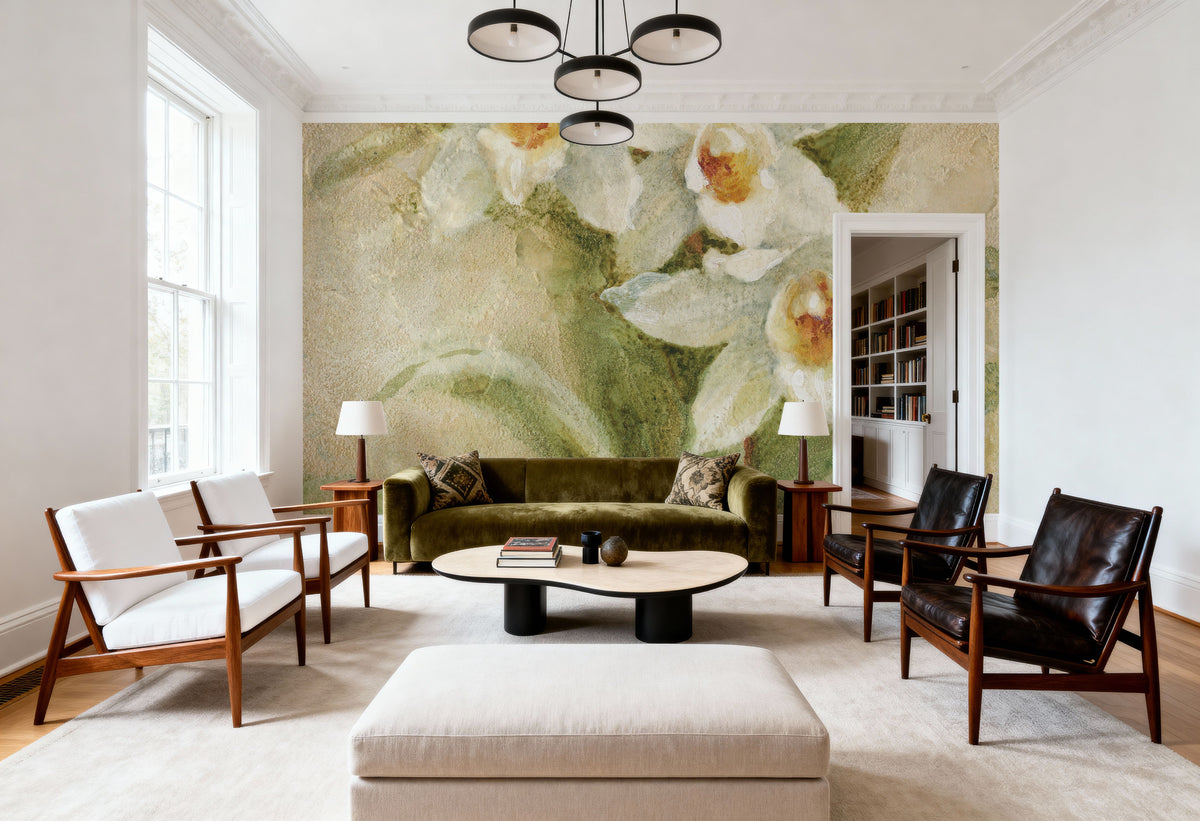 Dreamy Orchids II Mural Wallpaper - room preview 04