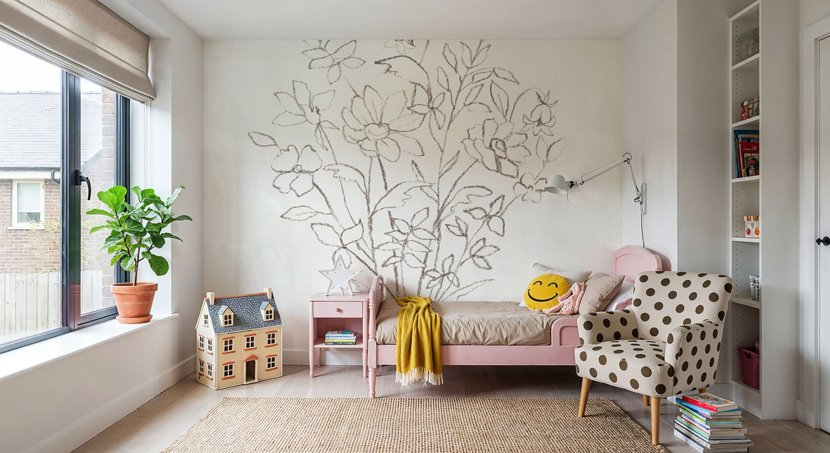 Wild Blooms VII Mural Wallpaper - room preview 04