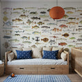 Southern Pacific Fishes Chart Mural Wallpaper - room preview 04