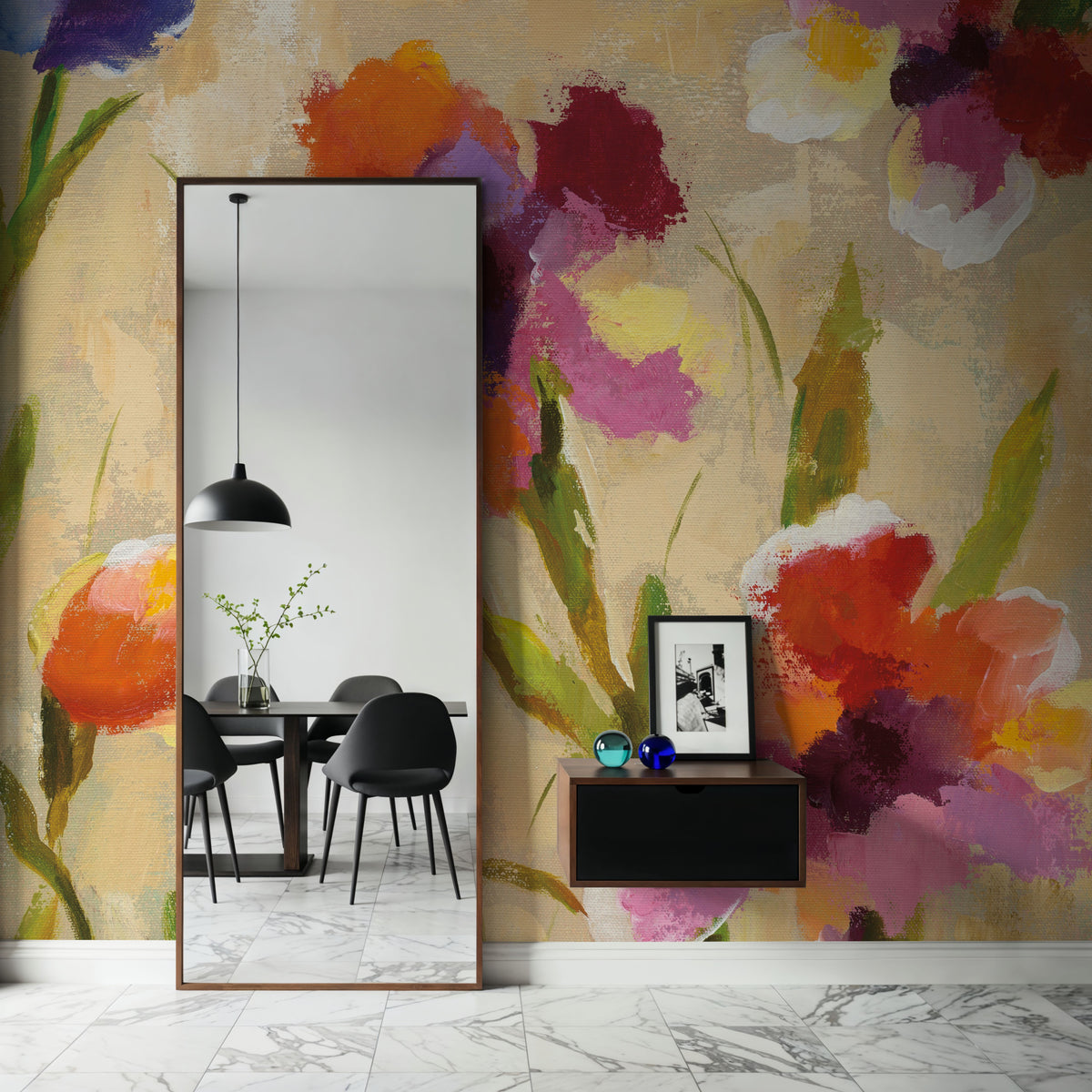 Bold Bright Flowers III Mural Wallpaper - room preview 04