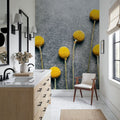 Craspedia Dry Flowers Mural Wallpaper - room preview 04