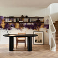 Spokane Washington Skyline Purple & Gold Mural Wallpaper - room preview 04