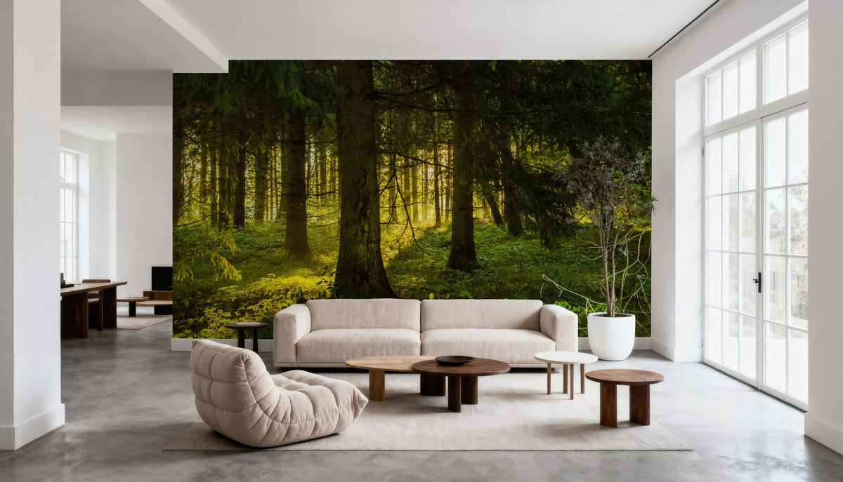 Nordic Woodland Mural Wallpaper - room preview 04