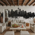 Seattle Skyline Black & White Mural Wallpaper - room preview 04