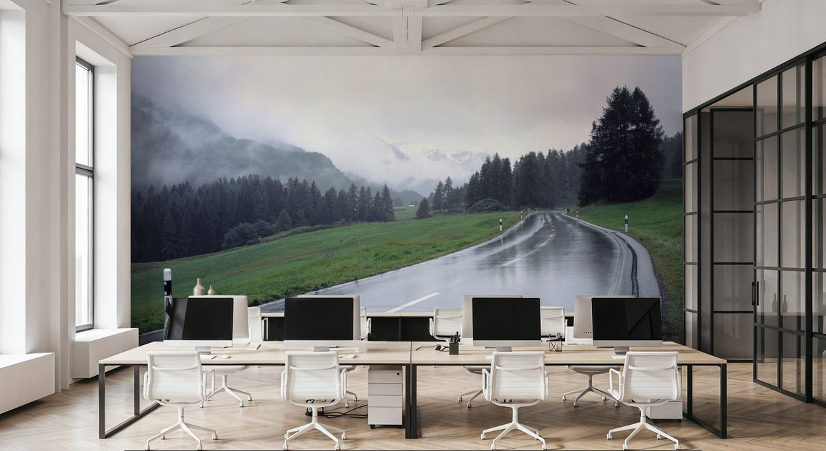 Misty Mountain Passage Mural Wallpaper - room preview 04