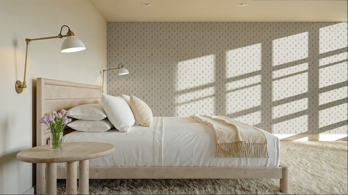 Nordic Flora Ivory Petite, Cloud Mural Wallpaper - room preview 04