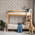 Pineapple Goals Blue Mural Wallpaper - room preview 04
