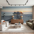 Sellin Pier Sunrise Mural Wallpaper - room preview 04