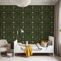 Friends Forever, Forest Green Mural Wallpaper - room preview 04