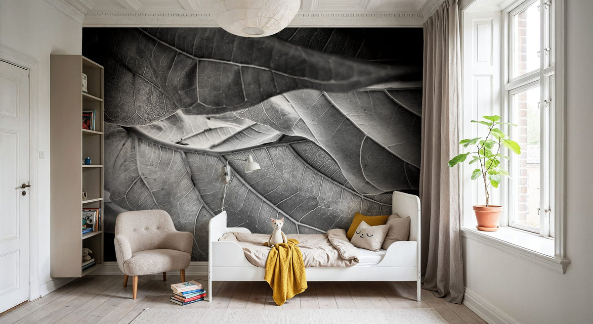Sunlit Leaf I Mural Wallpaper - room preview 04