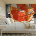 Oranges Catching the Light Mural Wallpaper - room preview 04