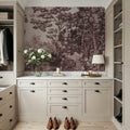 Enchanted Grove Tapestry, Burgundy Mural Wallpaper - room preview 04