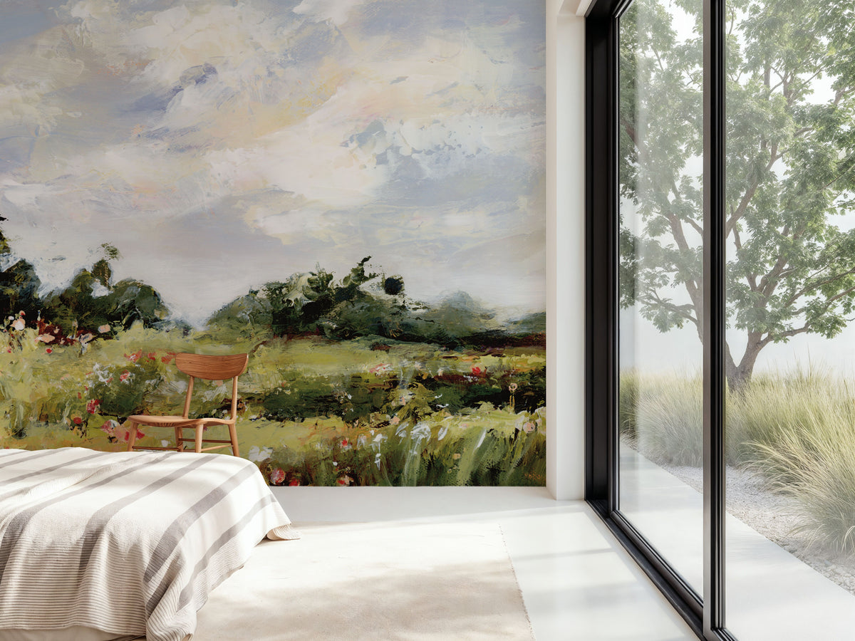 Wildflower Meadow Mural Wallpaper - room preview 04