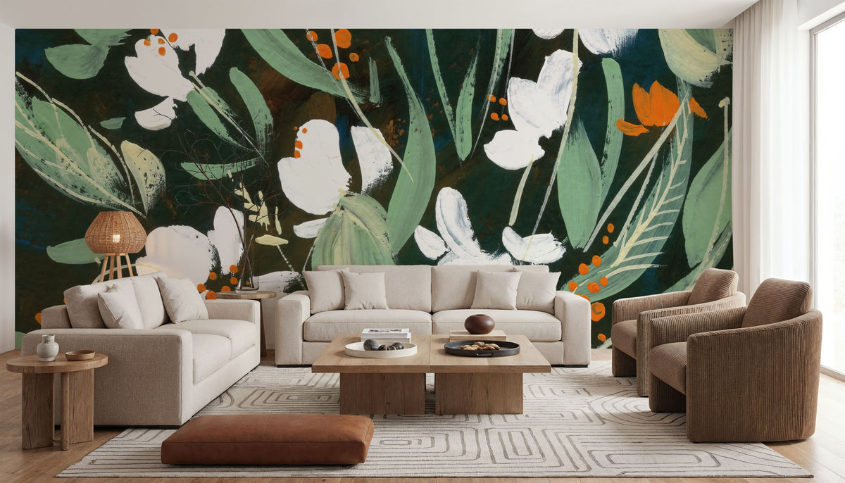 Evening Paperwhites Mural Wallpaper - room preview 04