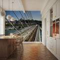 Urban Bridge Panorama Mural Wallpaper - room preview 04