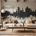 Middlesbrough England Skyline Concrete Mural Wallpaper - room preview 04